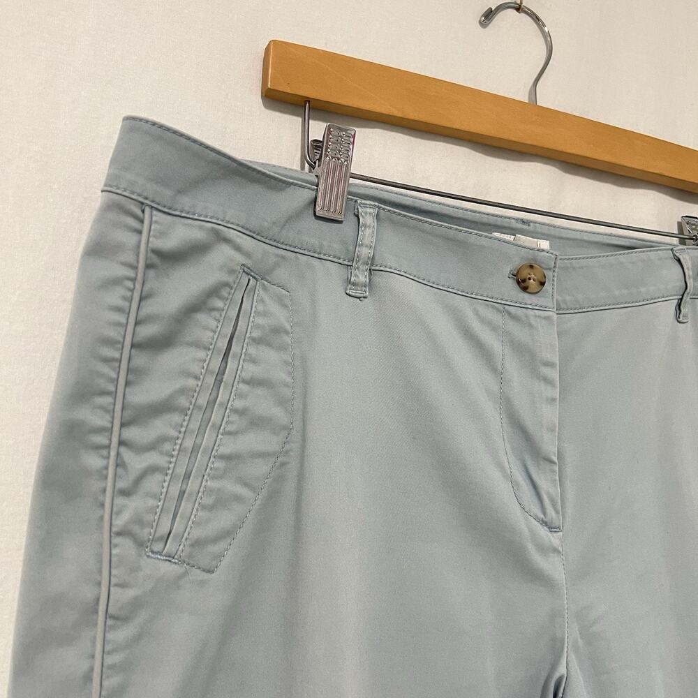 J Jill Live In Chino Pants 16 Dusty Blue Stretch Comfortable Soft Travel Cruise - Picture 3 of 12